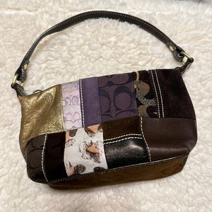 Patchwork mini shoulder bag